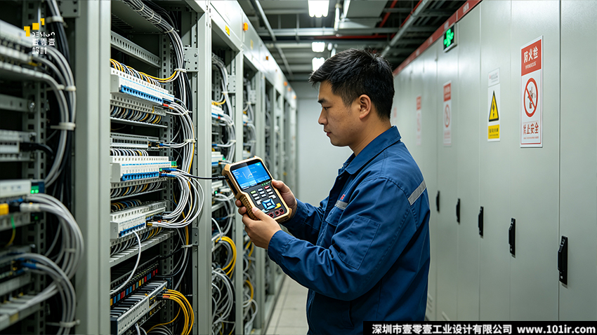 网络工程宝,IPC测试仪,安防工程宝,工业设计,外观设计,结构设计,手持安防测试设备,工程宝防摔设计,人机工学测试仪,双色注塑工艺,安防运维工具,多功能工程测试仪,工程宝接口设计