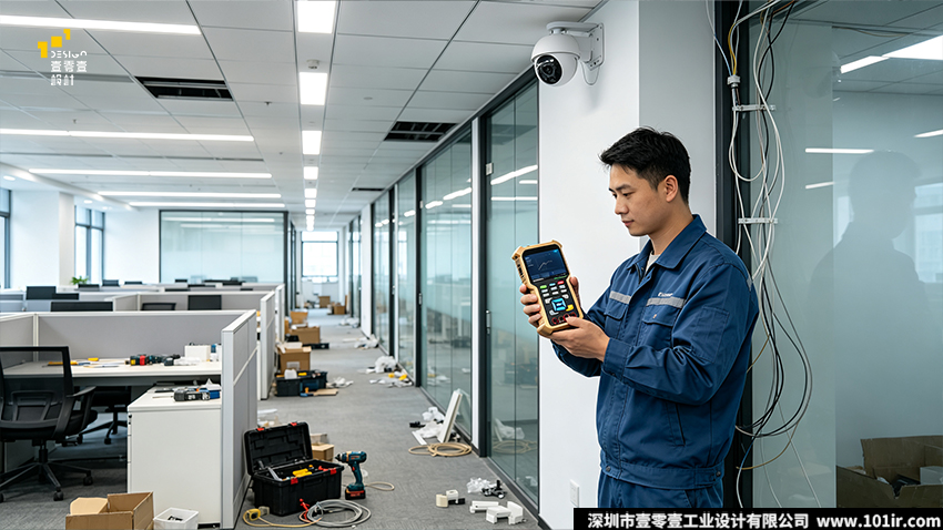 网络工程宝,IPC测试仪,安防工程宝,工业设计,外观设计,结构设计,手持安防测试设备,工程宝防摔设计,人机工学测试仪,双色注塑工艺,安防运维工具,多功能工程测试仪,工程宝接口设计