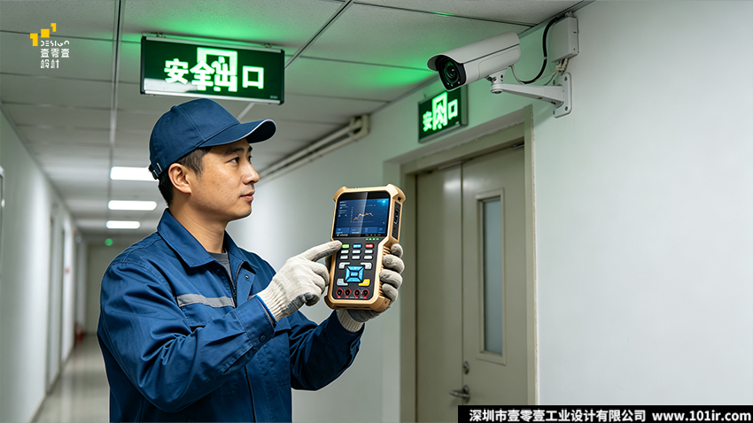 网络工程宝,IPC测试仪,安防工程宝,工业设计,外观设计,结构设计,手持安防测试设备,工程宝防摔设计,人机工学测试仪,双色注塑工艺,安防运维工具,多功能工程测试仪,工程宝接口设计