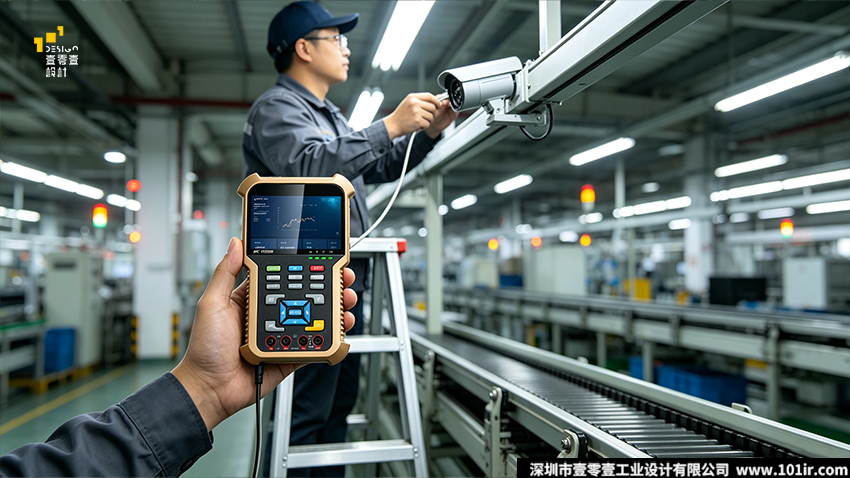 网络工程宝,IPC测试仪,安防工程宝,工业设计,外观设计,结构设计,手持安防测试设备,工程宝防摔设计,人机工学测试仪,双色注塑工艺,安防运维工具,多功能工程测试仪,工程宝接口设计