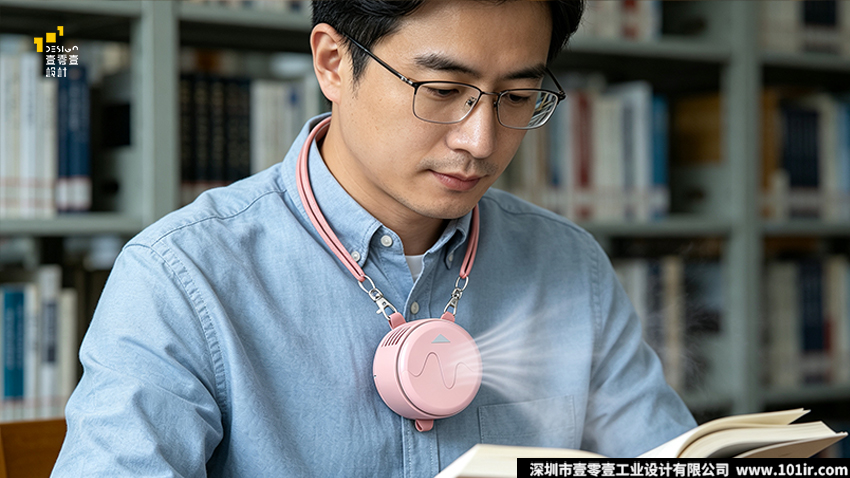 便携式风扇,多功能便携风扇,挂脖风扇,手腕佩戴风扇,补妆风扇,工业设计,产品结构设计,马卡龙色系设计