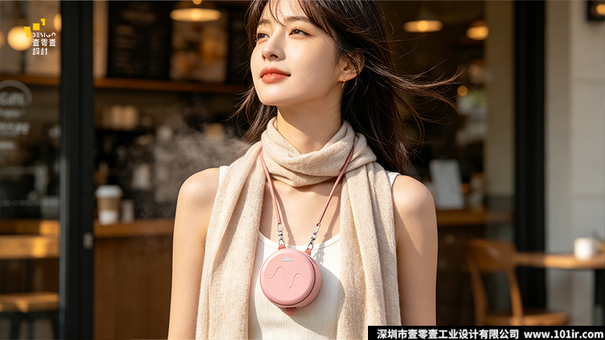 便携式风扇,多功能便携风扇,挂脖风扇,手腕佩戴风扇,补妆风扇,工业设计,产品结构设计,马卡龙色系设计